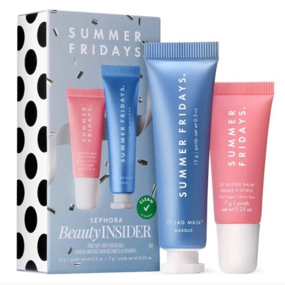 Brans New Summer Fridays Jet Lag Mask & Lip Butter Self Care Bundle!